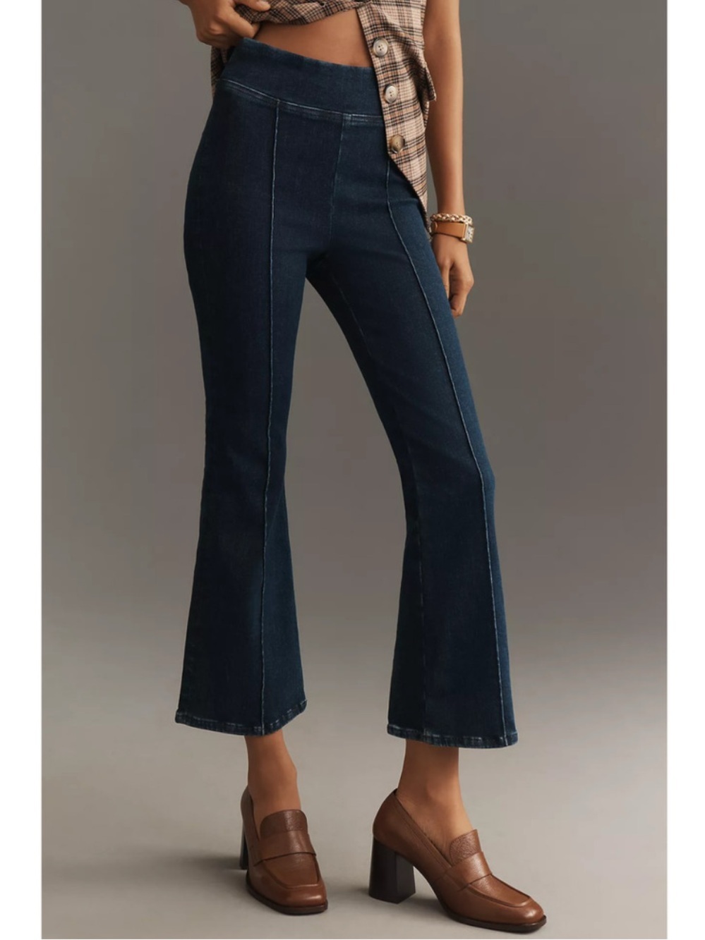 FRAME Jetset Crop Mini Boot Pintuck Pull On Jeans Size 2 (30-34)